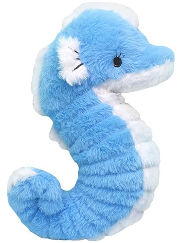 Qxwuyazbryl Seepferdchen Kuscheltier, Seepferdchen Plüschtier 28 cm, Blau Seepferdchen Puppen, Seepferdchen Stofftier, Süßes Weiches Kissen, Meerestier Plüschtier, für Erwachsene und Kinder Geschenke