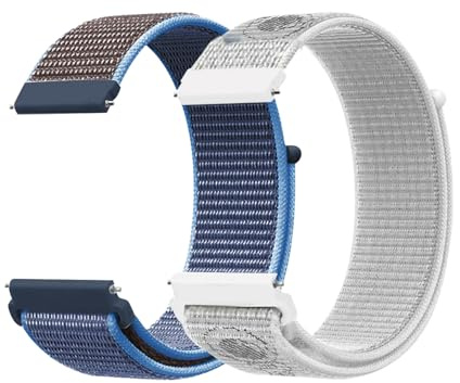 Aoekne Fabric Nylon Uhrenarmbänder 20mm Ersatzarmbänder für Kinder Smartwatch, Schnellverschluss Verstellbare Aatmungsaktive, Smartwatch Armband für Kinder Junge Mädchen