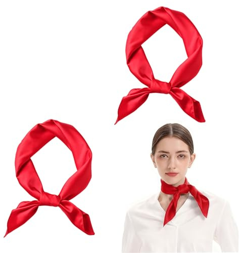 Qnvyw 2er Set Seidentücher Damen 70x70 cm