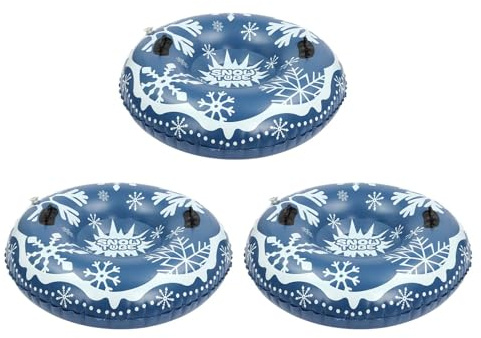 Pvc Ski Ring 121.9Cm (48Inch) * 3 Round Snow Sleds For Kids & Adult Winter Pvc Ski Circle Inflatable Sled Round Snow Sleds For Kids & Adult Winter Circle Inflatable Sled