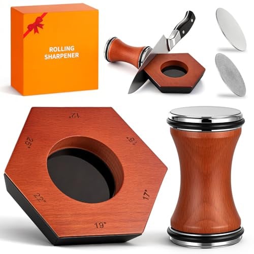 ASBRAVO Affilacoltelli Magnetico 6 Angoli Diamantato 400/1000 Grit