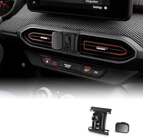 FDAIUN Support de téléphone portable pour grille d'aération de voiture pour Dacia Sandero 3 Sandero Stepway III 2021-2025, verrouillage automatique, rotatif à 360 degrés, utilisation à une main