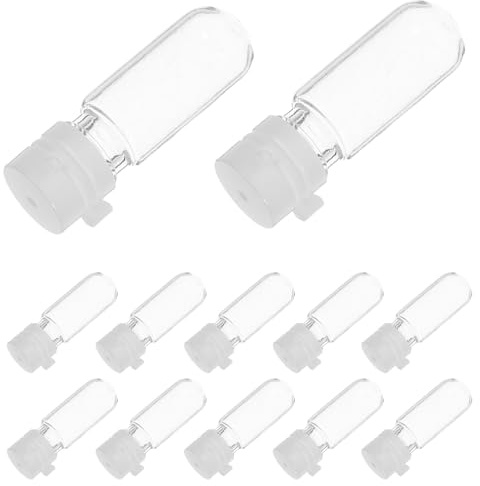 DIYEAH Lot de 20 Flacons de Lotion de Voyage Transparents 2 Ml en Plastique Étanche, Rechargeables et Réutilisables, Mini Bouteilles de Produits de Toilette pour Huiles Essentielles