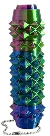 Little Ouchies – Jouet anti-douleur 6 en 1 pour adultes, avec cliqueur, spinner, labyrinthe, imprimé 3D, porte-clés, adapté pour soulager le stress et la concentration, cadeau fantaisie (bleu)