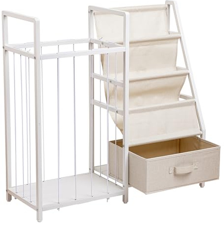 ONVAYA® Multifunktionales Kinderregal 4-in-1 | Tonie Regal, Kuscheltier Aufbewahrung, Kinder Bücherregal & Spielzeug Organizer | Weißes Kinderzimmer Möbel Spielzeugregal