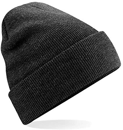 Beechfield Damen Original Cuffed Beanie Baskenmütze, Charcoal, Einheitsgröße