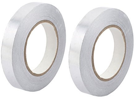 Aexit 2 stücke 20mm x 50 Mt Aluminiumfolienband HVAC Hitzeschild Kanal Abdichtung Selbstklebende (3387ba8a3864242f5551276f562124da)