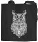 Jutebeutel Eule Zentangle Boho Bohamian Owl Tragetasche Stofftasche Autiga® schwarz 2 lange Henkel