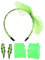 Toyvian 80er Jahre Accessoires Set Haarreif Ohrringe Handschuhe Set 80er Jahre Kostüm Zubehör (grün)