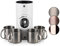 Buddy´s Bar - Moscow Mule Becher, 450 ml, hochwertiger Edelstahl-Becher, lebensmittelecht, Cocktail-Tasse inklusive Geschenkbox, Edelstahl Antik, 4er Set