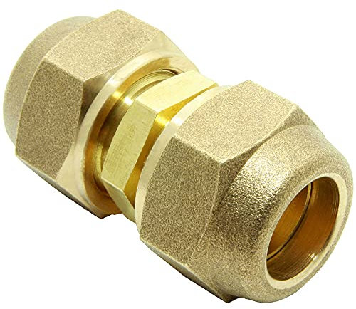 Klimaanlage Split Verbindungsnippel Set 5/8 Zoll inkl Muttern Messing f. Kupferrohr