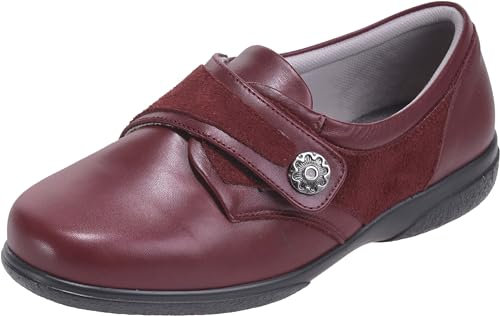 Cosyfeet Darcy - Claret - 9-6E - Extra Wide Women's Shoes