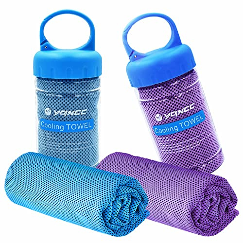 YQXCC Cooling Towels, 120x30 cm, Ice Cool Microfibre Towel for Neck | Absorbent Sweat, Soft Breathable Towel for Gym, Yoga, Golf, Running, Camping, Workouts, Outdoor Activities & Hot Weather