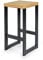 Magnetic Mobel Barhocker Barstuhl Tresenhocker Bistrohocker Designer Stahl Schwarz (Eiche, 75 cm)