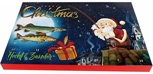 Paladin Adventskalender Hecht/Zander - Angelkalender für Raubfischangler, Kalender für Spinnfischer, Weihnachtskalender für Angler