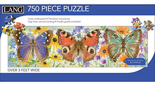 Lang Schmetterlinge Puzzle – 750 PC Panorama (5041022), mehrfarbig