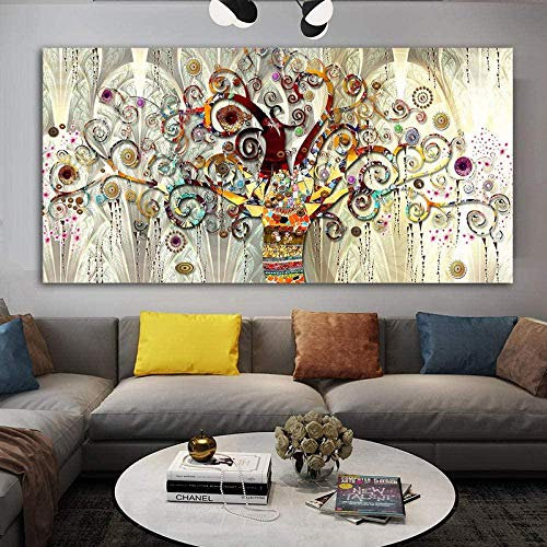 YYLPLLE Puzzles Puzzle Paysage 1000 Pièces, Puzzle Arbre De Vie Puzzle par Gustav Klimt Classique, Jeu Amusant De Décompression en Bois 50X75Cm