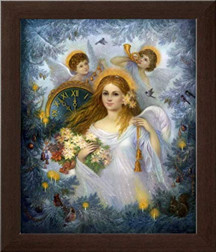 Kreuzstich Stickpackungen Vorgedruckt Anfänger Weihnachtsengel Baby 11CT Stamped Cross Stitch Pre-Printed Pattern Stickerei DIY Kinder Erwachsene Home Decoration 16x20 Zoll