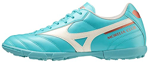 Mizuno Unisex Morelia II Club AS Fußballschuh, Blue Curacao/Snow White/Red Brown Satin, 45 EU