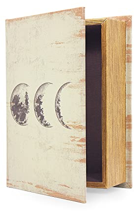 PACOLO Decorative Book Boxes, Faux Wood with Magnetic cover Storage for Hidden Jewelry, Money, and Cash (Lunar Eclipse)