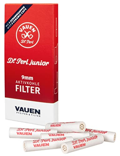 Dr. Perl Kohlefilter von Vauen, Junior, 10 Packungen á 10 Filter mit Doppelkeramikkappen