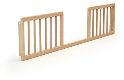 Webaby AT4 À Babybettgitter 140 cm FESTIVEE Lackierte Buche À 140 x 32 x 4 cm | Aus Holz |18 Monate bis 5 Jahre | Für Matratzen von 10 bis 12 cm | Für AT4 Cabriobett 70 x 140 cm