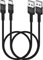 SUMPK Cable USB C de 50 cm [2 paquetes], Saltador Corto de Tipo C USB 2.0 Carga Rápida de Trenzado Sincrónico de Datos 3A Compatible con Samsung Galaxy S22 S22 + s21 S20 S10 plus s9 ultra 5G, LG v50