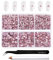 Beadsland 4300 Stück Rosa Strasssteine mit flacher Rückseite,Nagelsteine, runde Kristall-Strasssteine zum Basteln, gemischt in 6 Größen, mit Picking-Pinzette und Wachsstift-Set, SS6–SS20,Rosa
