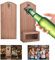 SCHYIDA Bierflaschenöffner Wandmontage, Hölzerne Flaschenöffner Bieröffner Wand Vintage Holz Bier Öffner Bottle Opener mit Auffangbehälter Wand Flaschenöffner für Gartenzaun, Garage, 30 * 12 * 7cm