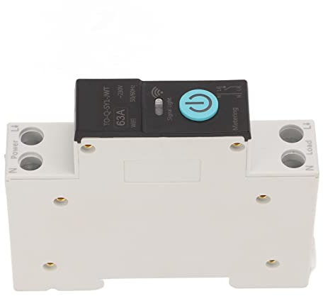 Disjoncteur sur Rail Din Commutateur Wifi Intelligent Télécommande pour Téléphone Portable 3 Modes de Synchronisation pour Appareils électroménagers Disjoncteur sur Rail Din (63A)