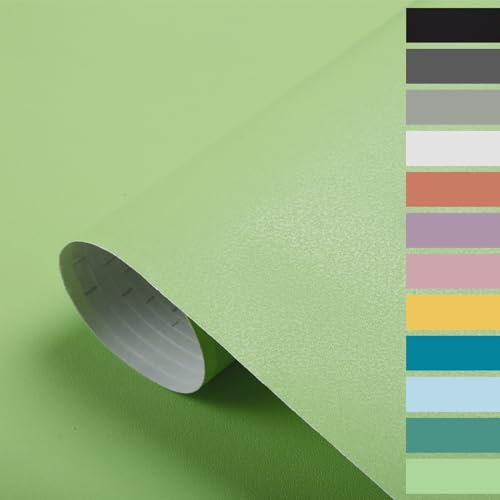 Sparklenut Self-Adhesive Wallpaper - Peel and Stick Vinyl Wrap Film for Furniture, Walls, and Doors in Living Room and Bedroom - 40cm x 10m (Grass Green)