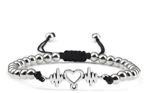 bicup Armband Armreif Schmuck Herren Frauen Bracelets Bracelet Jewellery Perlen Handgemachte Armbänder Hochzeit Verstellbare Armreifen Frauen Männer EKG