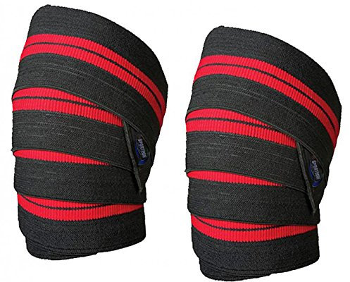 Sportech Italia - Ginocchiere Palestra per sollevamento pesi - Knee Wraps supporto e stabilità al ginocchio per Allenamento Squat Bodybuilding Powerlifting