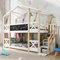 Rtopsu Letto per Bambini a Castello 90x200 cm, Letto per Ragazzi con Scaletta e Contenitore Cassetti, Letti a Soppalco con Sponde e Pannelli, Letti con Rete a Doghe, Naturale e Bianco, Senza Materasso