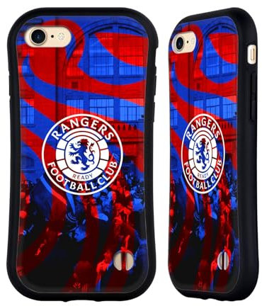 Head Case Designs Funda híbrida con el logotipo del estadio de los Rangers FC con licencia oficial compatible con Apple iPhone 7/8/SE 2020 y 2022