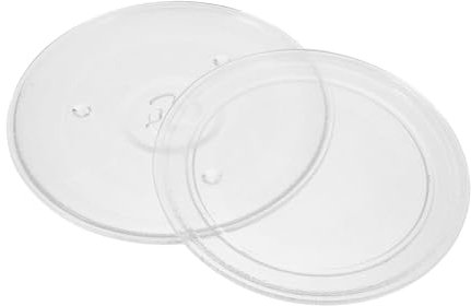 ANDRESLAD 2piezas Placas De Vidrio Para Plato Giratorio De Microondas Reemplazables Bandejas Para Horno Placas De Cocción Para Microondas