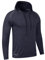 Muscle Alive Herren Lange Ärmel Kapuzenpullover Dehnbar Leicht Men Sweatshirts Polyester und Spandex Schwarz Navy Blue L