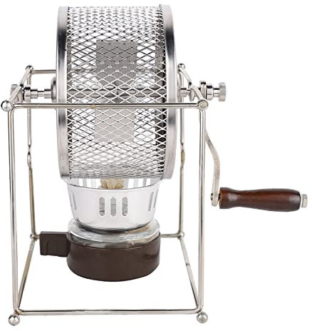 OUCRIY Tostador de café Máquinas de café en Grano a Taza 21 × 16 × 15 1 Pieza Mini Máquina Tostadora Manual de Granos de café Rodillos de Acero Inoxidable con