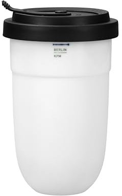 KPM Berlin LAB To-Go Becher, Porzellan, Kaffeebecher, Coffee-to-go-Becher 460 ml Teebecher, handmade, weiß