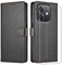 Abuenora Cover per OPPO A40 / OPPO A40m con Pellicola Vetro Temperato, Custodia a Libro Flip Portafoglio in Pelle [Blocco RFID] Case - Nero