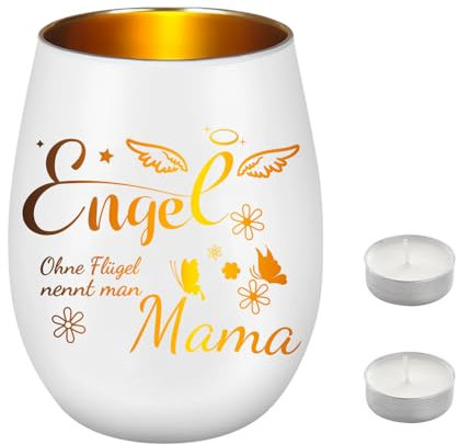 Geschenke für Mama, Gravur Windlicht mit Kerzen, Teelichthalter, Adventskalender Weihnachtensgeschenk für Beste Mutter, Geschenke für Mama zum Geburtstag Muttertagsgeschenke