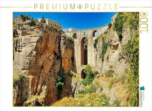 CALVENDO Steinbrücke Puente Nuevo | 1000 Teile Lege-Größe 64 x 48 cm Foto-Puzzle für glückliche Stunden