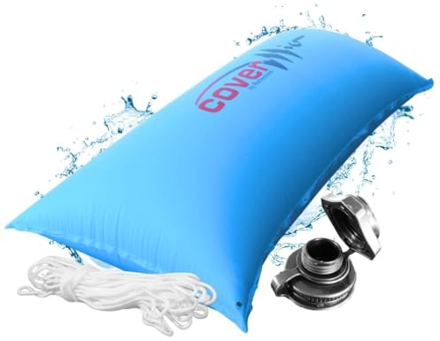 CoverMio XXL Poolkissen, Poolpolster, Luftkissen Winter, Eckig, 3 x 7 m | Pool Polster für winterfeste Poolabdeckung, Aufblasbare Winterkissen Überwinterung