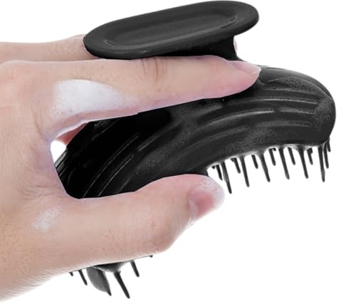 Hair Scrubber - Shampoo Scalp Massager - Deep Cleansing Head Scrubber with Anti-Slip Handle for Spa Shower Dry Oily Hair Relaxation