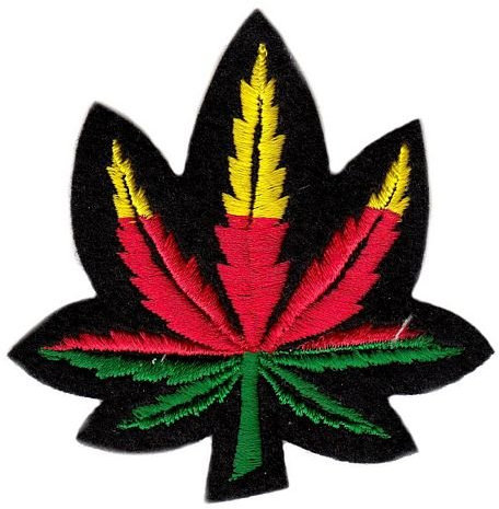 FahnenMax Aufnäher Patch Hanfblatt Reggae