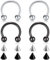 D.Bella 14G Chirurgenstahl Nase Septum Hufeisen Augenbraue Lippe Bauchnabel Piercing 10mm Helix Tragus Daith Rook Ohrringe mit Ersatz Spikes Silber und Schwarz