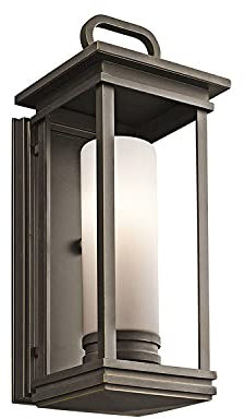 Licht-Erlebnisse Dekorative Außenlampe Laterne Windlicht Design Glas Metall IP44 Vintage Außenleuchte Haustür Balkon