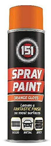 Bombe de peinture de qualité supérieure brillante pour autos bois, métal, plastique et graffiti 250 ml, orange