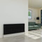 Warmehaus Horizontal Designer Radiator Flat Panel Modern Heating Double Black Radiator 600 x 1430mm