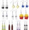 Mixed Acrylic Bottle Earrings Set, Funny Statement Dangle Drop Resin Water Bottle Pendant Earrings, Fashion Unique Personalized Bohemian Hoop Earring Jewelry Gift for Women, Resin, Sandstone